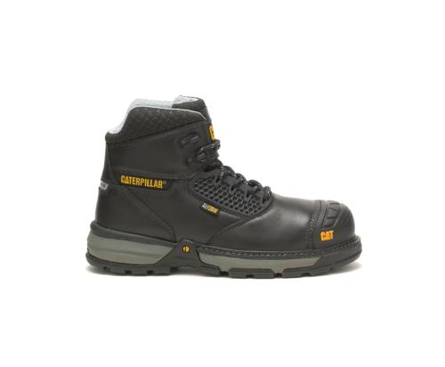 Black Caterpillar CAT Excavator Superlite Cool Carbon Composite Toe Men's Work Boots | CAT-785KO