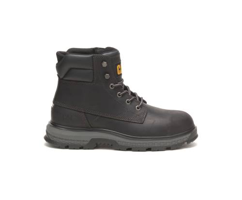 Black Caterpillar CAT Exposition 6" Alloy Toe Men's Work Boots | CAT-794KO