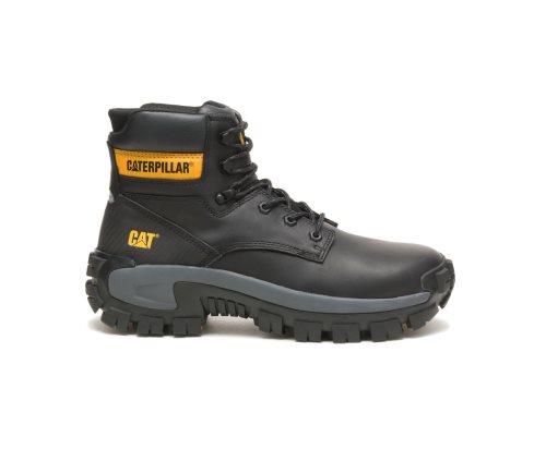 Black Caterpillar CAT Invader Hi Steel Toe Men's Work Boots | CAT-856QU