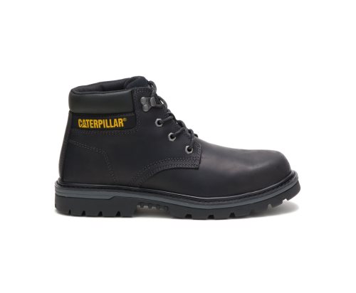 Black Caterpillar CAT Outbase Steel Toe Men's Work Boots | CAT-057OE