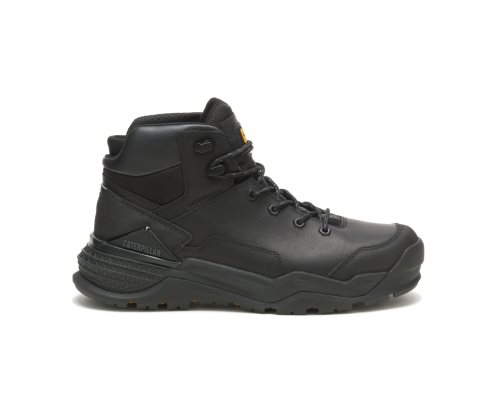 Black Caterpillar CAT Provoke Mid Waterproof Men's Work Boots | CAT-827WF