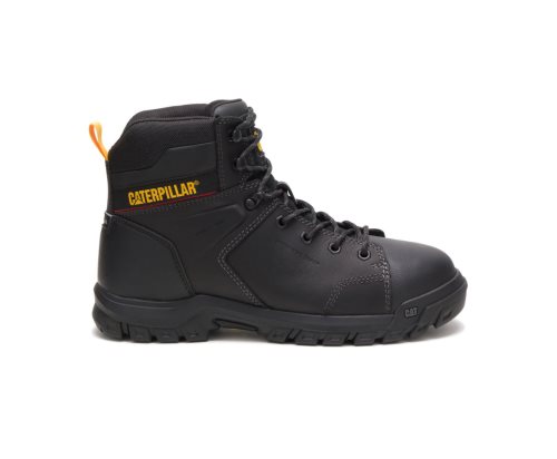 Black Caterpillar CAT Wellspring Waterproof Metatarsal Guard Steel Toe Men's Work Boots | CAT-871CJ