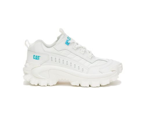 Bright White / Blue Caterpillar CAT Intruder Shoe Men's Casual Shoes | CAT-829ZS