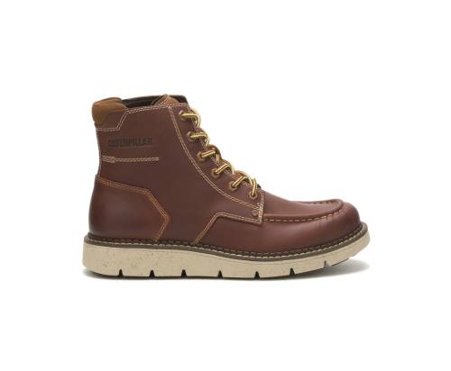 Brown Caterpillar CAT Covert Men's Work Boots | CAT-849KO