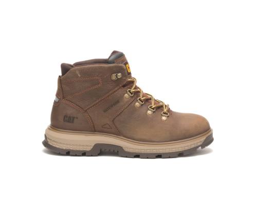 Brown Caterpillar CAT Exposition Hiker Waterproof Men's Work Boots | CAT-789KO