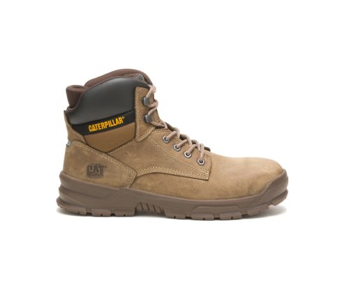 Brown Caterpillar CAT Mobilize Alloy Toe Men's Work Boots | CAT-579LR