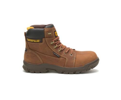 Brown Caterpillar CAT Resorption Waterproof Composite Toe Women's Work Boots | CAT-739KO