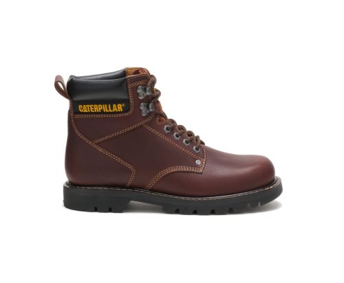 Brown Caterpillar CAT Second Shift Men's Work Boots | CAT-869EF