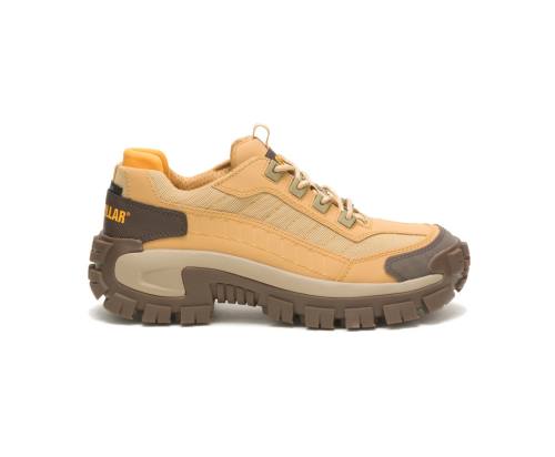 Brown / Yellow Caterpillar CAT Invader Steel Toe Men's Work Shoes | CAT-807KO