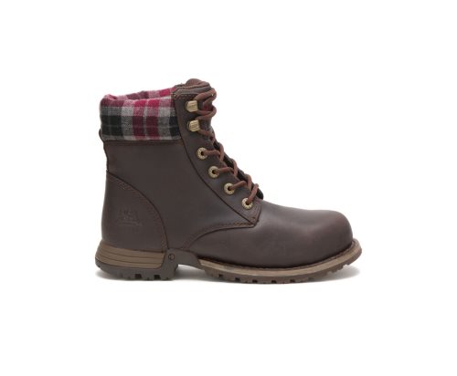 Chocolate Caterpillar CAT Kenzie Steel Toe Women's Work Boots | CAT-238FY