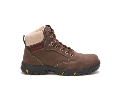 Chocolate Caterpillar CAT Tess Steel Toe Women's Work Boots | CAT-319LQ