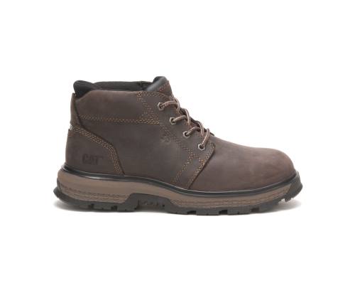 Coffee Caterpillar CAT Exposition 4.5" Alloy Toe Static Dissipative Men's Work Boots | CAT-790KO