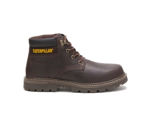 Coffee Caterpillar CAT Outbase Steel Toe Men's Work Boots | CAT-237JB