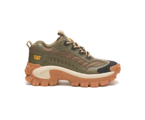 Dark Olive / Brown Caterpillar CAT Intruder Shoe Men's Casual Shoes | CAT-460BA