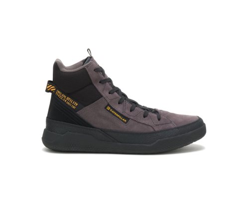 Grey / Black Caterpillar CAT CODE Hex Hi Utility Men's Sneakers | CAT-193HJ