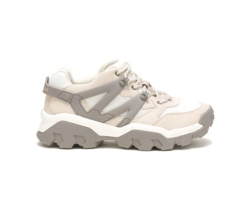 Grey / Bright White Caterpillar CAT Reactor Women's Sneakers | CAT-587FY