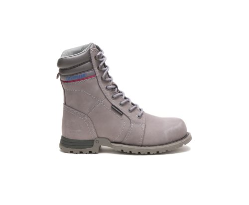 Grey Caterpillar CAT Echo Waterproof Steel Toe Women's Work Boots | CAT-807KT