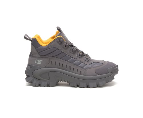 Grey Caterpillar CAT Intruder Mid Men's Sneakers | CAT-643UI