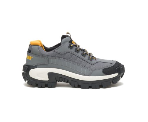 Grey Caterpillar CAT Invader Steel Toe Men's Work Shoes | CAT-851GD