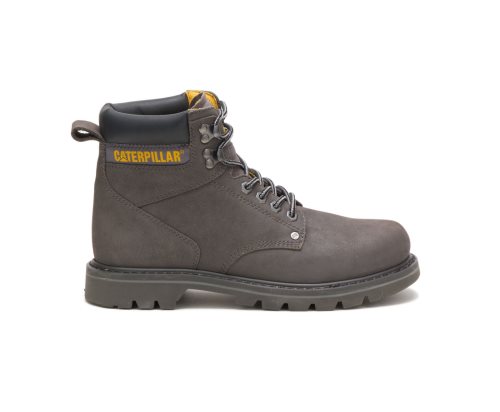 Grey Caterpillar CAT Second Shift Steel Toe Men's Work Boots | CAT-605CB