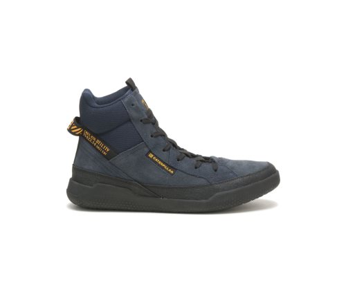 Navy Caterpillar CAT CODE Hex Hi Utility Men's Sneakers | CAT-724CM