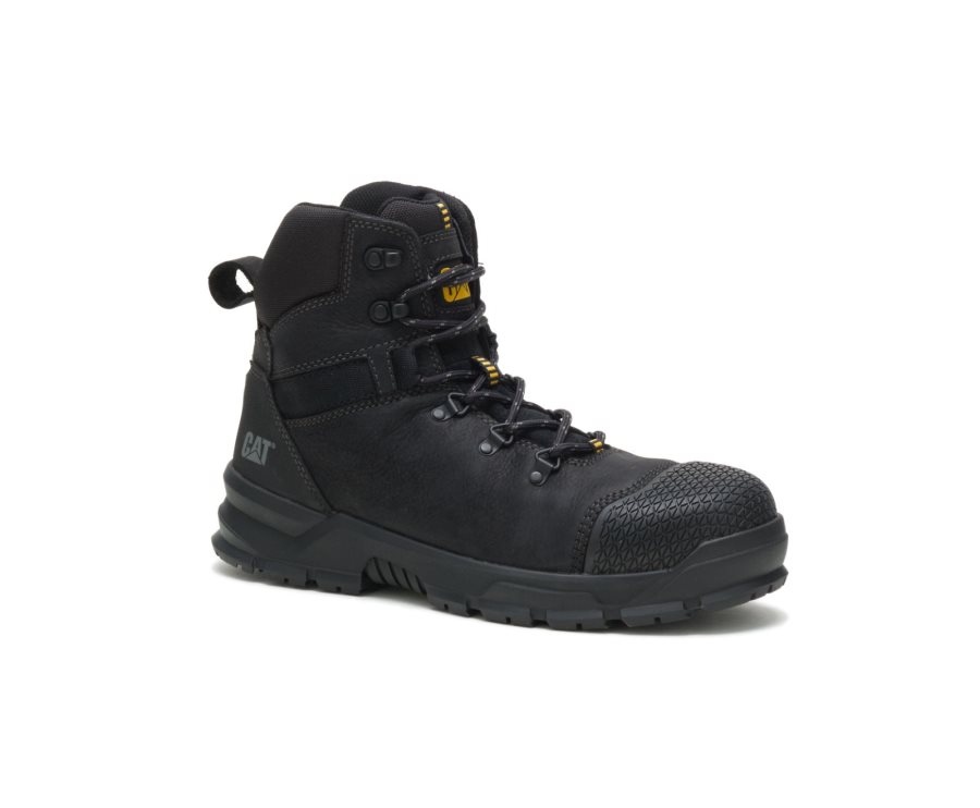 Black Caterpillar CAT Accomplice X Waterproof Steel Toe Men's Work Boots | CAT-107KB