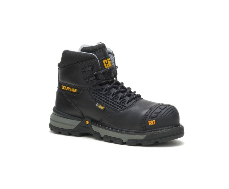 Black Caterpillar CAT Excavator Superlite Cool Carbon Composite Toe Women's Work Boots | CAT-741KO