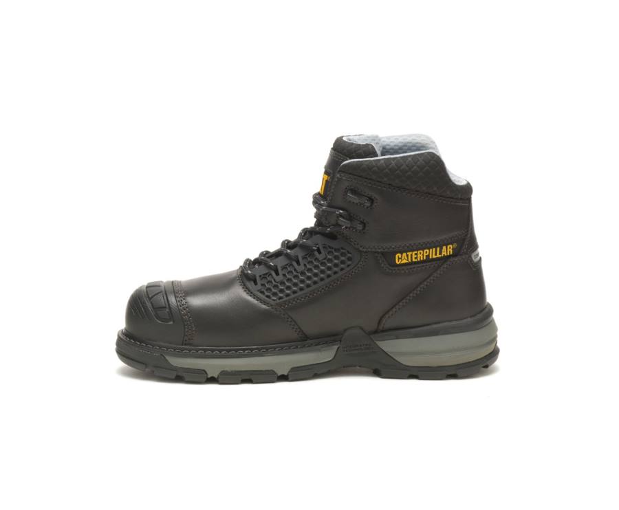 Black Caterpillar CAT Excavator Superlite Cool Carbon Composite Toe Men's Work Boots | CAT-785KO