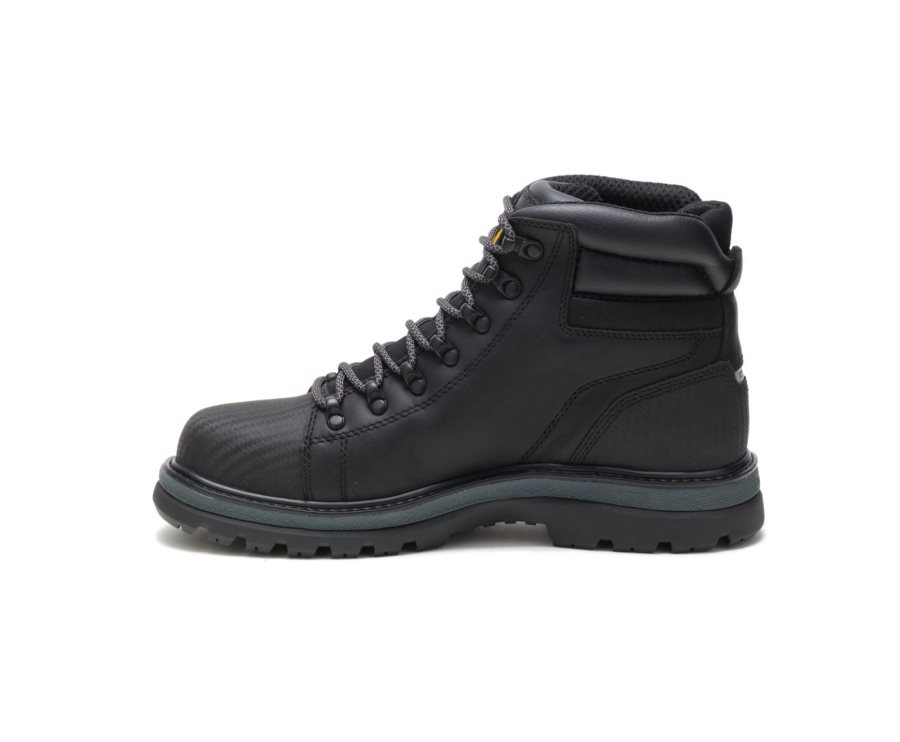 Black Caterpillar CAT Foxfield Steel Toe Men's Work Boots | CAT-869XA