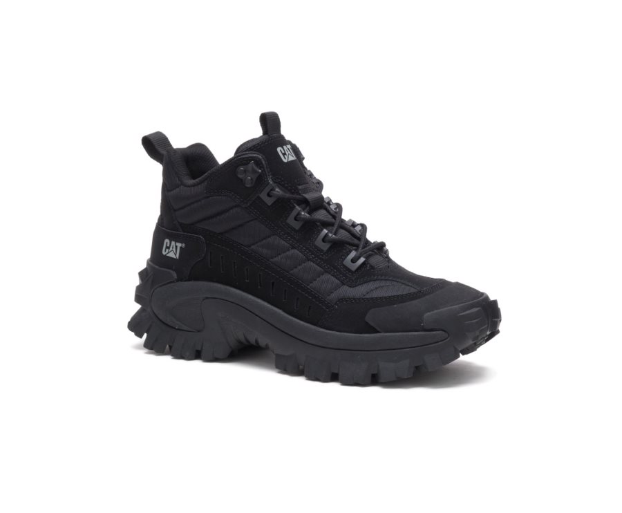 Black Caterpillar CAT Intruder Mid Men's Sneakers | CAT-109NO