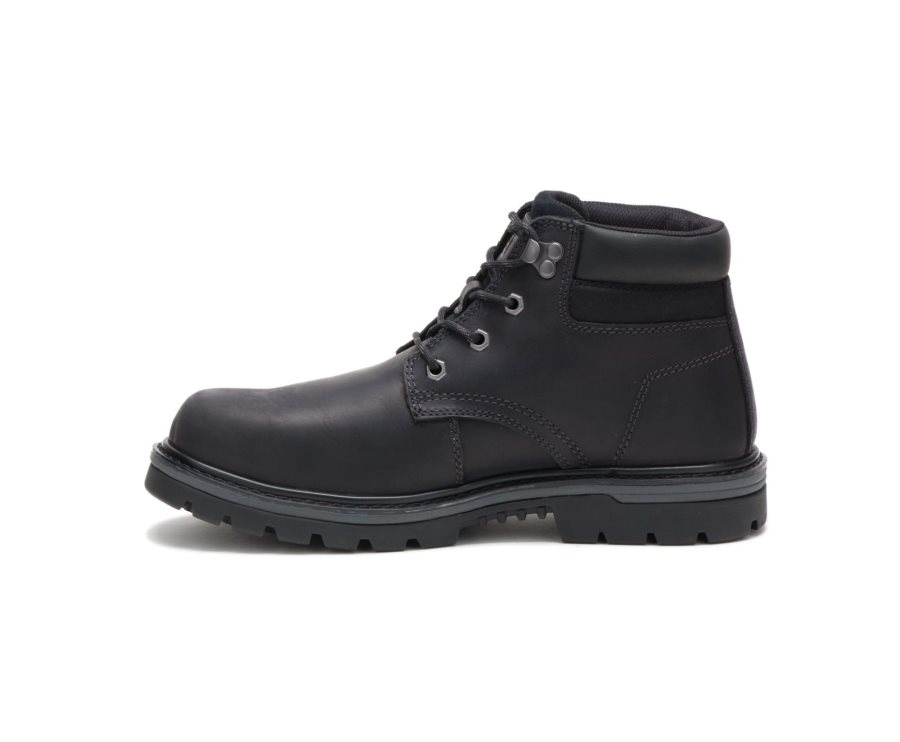 Black Caterpillar CAT Outbase Steel Toe Men's Work Boots | CAT-057OE