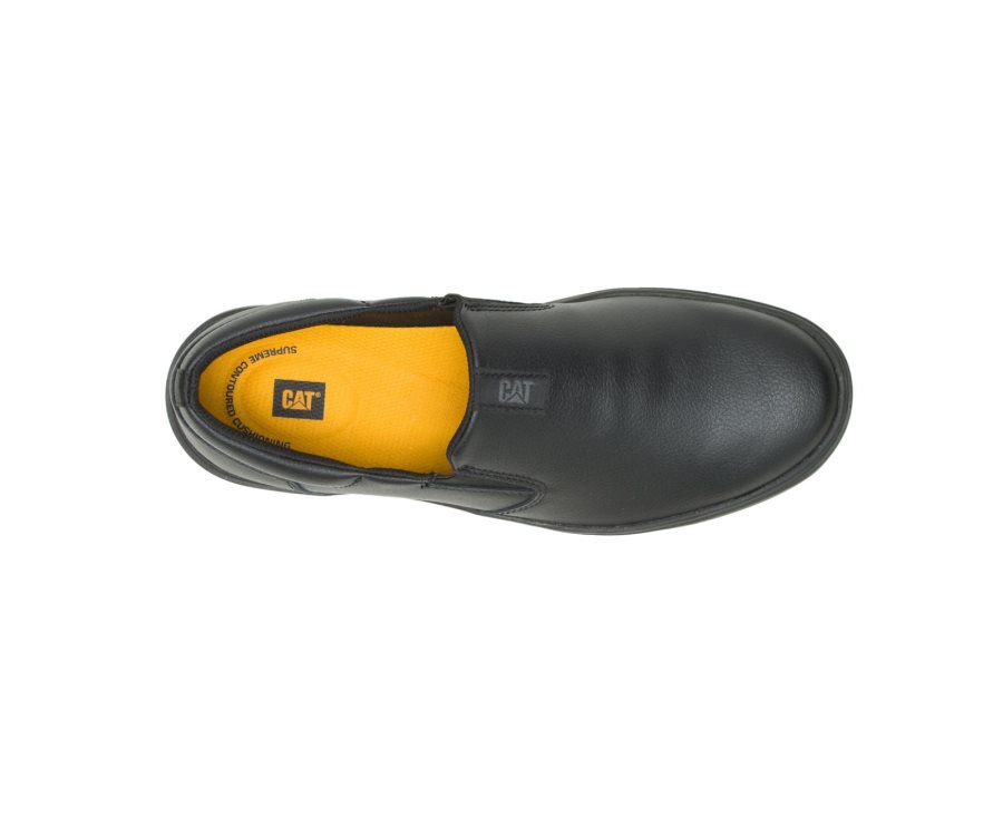 Black Caterpillar CAT ProRush SR+ Slip On Men's Casual Shoes | CAT-154AV