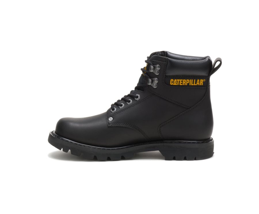 Black Caterpillar CAT Second Shift Men's Work Boots | CAT-532BI