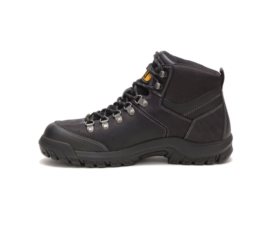 Black Caterpillar CAT Threshold Waterproof Men's Work Boots | CAT-428TU