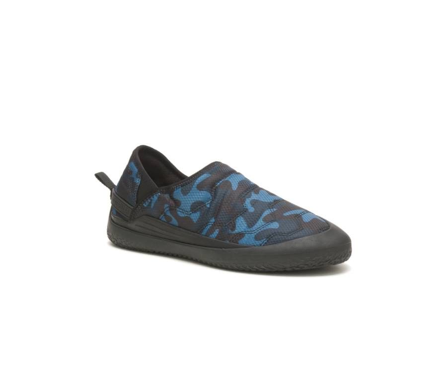 Blue Camo Caterpillar CAT Crossover Slip On Women's Casual Shoes | CAT-775KO