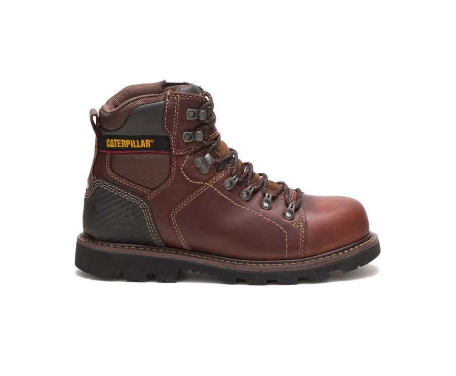 Brown Caterpillar CAT Alaska 2.0 Steel Toe Men\'s Work Boots | CAT-314GU