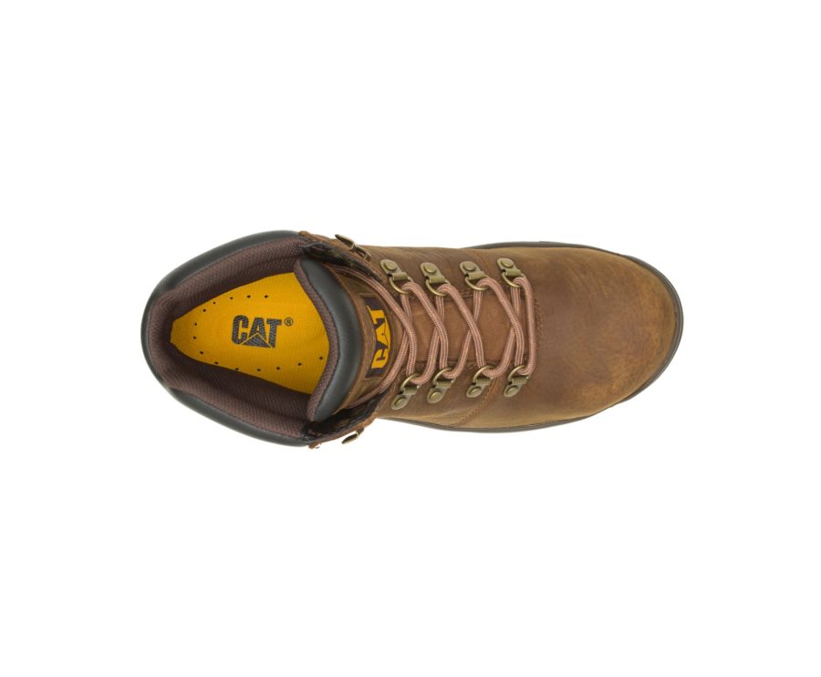 Brown Caterpillar CAT Charge Waterproof Alloy Toe Men's Work Boots | CAT-027EC