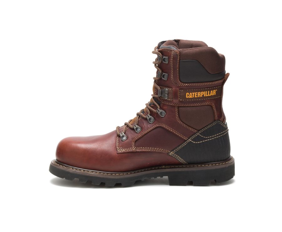 Brown Caterpillar CAT Indiana 2.0 Steel Toe Men's Work Boots | CAT-574NO