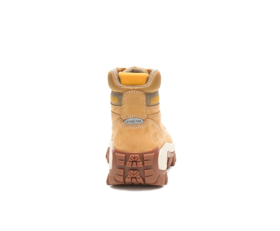 Brown Caterpillar CAT Invader Hi Steel Toe Men's Work Boots | CAT-365ZM