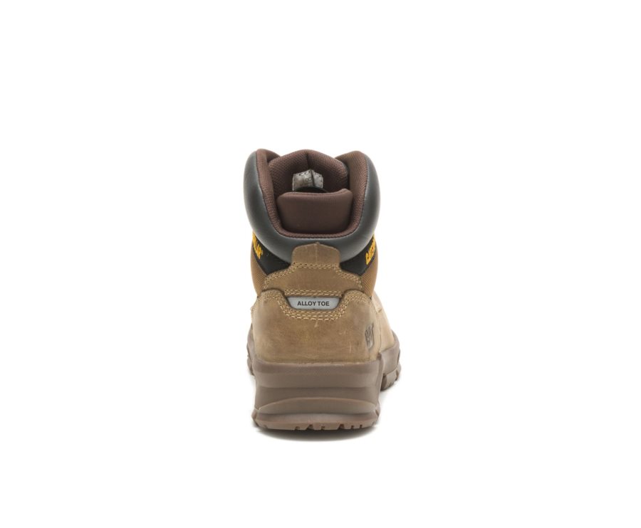 Brown Caterpillar CAT Mobilize Alloy Toe Men's Work Boots | CAT-579LR