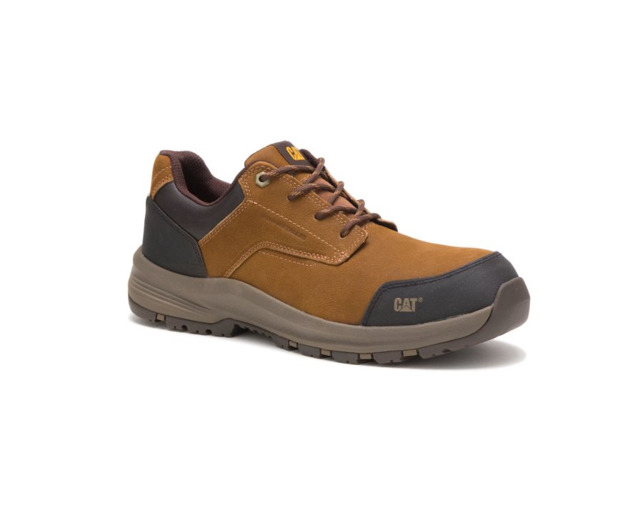 Brown Caterpillar CAT Resolve Composite Toe Men's Work Shoes | CAT-724DN