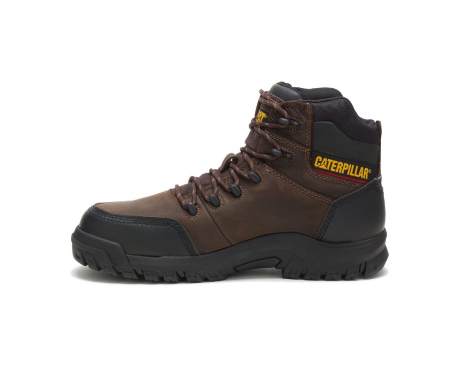 Brown Caterpillar CAT Resorption Waterproof Composite Toe Men's Work Boots | CAT-621JO