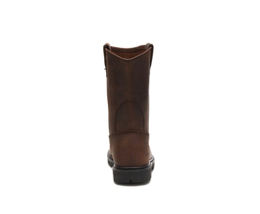 Brown Caterpillar CAT Revolver Steel Toe Men's Work Boots | CAT-056HQ