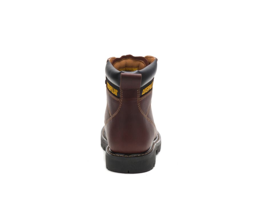 Brown Caterpillar CAT Second Shift Men's Work Boots | CAT-869EF