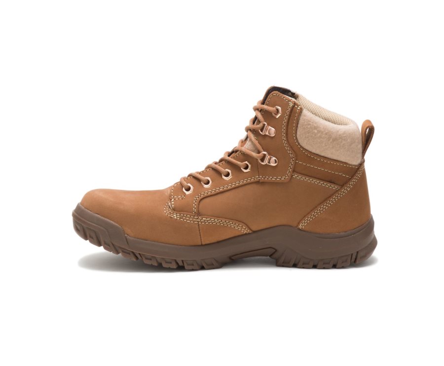 Brown Caterpillar CAT Tess Steel Toe Women's Work Boots | CAT-842LD