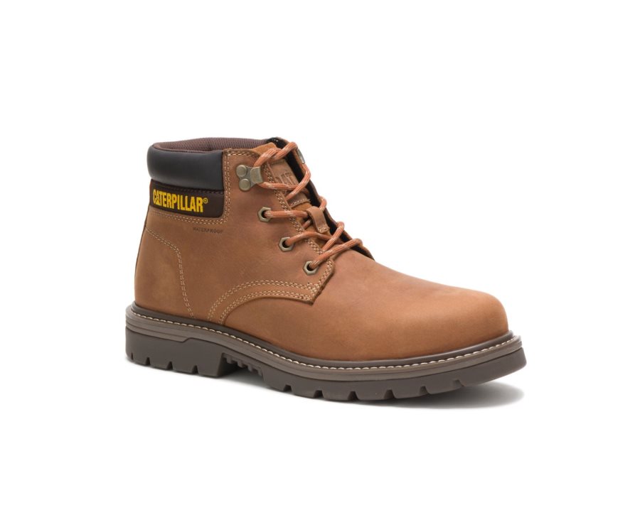 Brown Caterpillar CAT Women's Excavator Superlite Waterproof Thinsulate™ Nano Toe Men's Work Boots | CAT-438TY