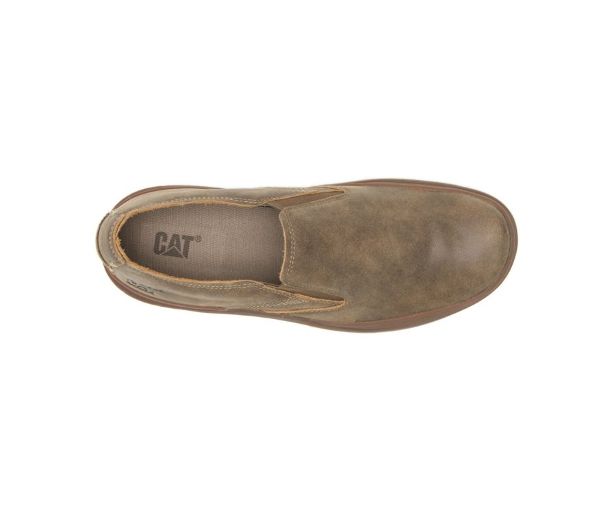 Brown Green Caterpillar CAT Fused Slip On Shoe Men's Sneakers | CAT-873MY