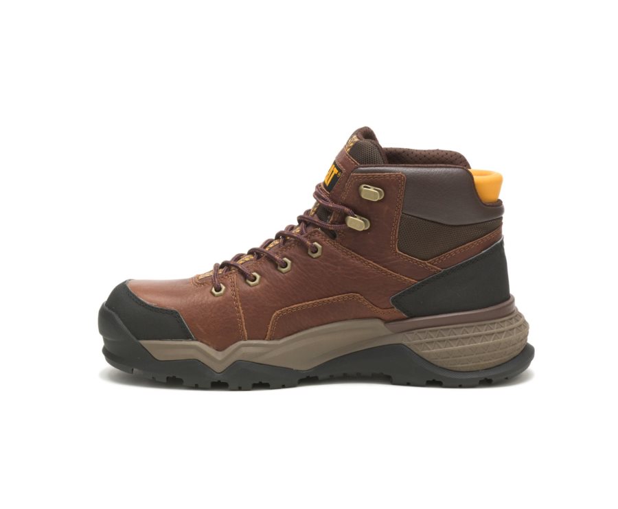 Copper Caterpillar CAT Provoke Mid Waterproof Alloy Toe Men's Work Boots | CAT-230UP