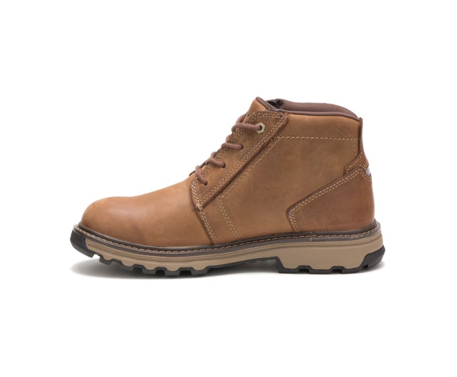 Dark Beige Caterpillar CAT Parker Men's Work Boots | CAT-870EO