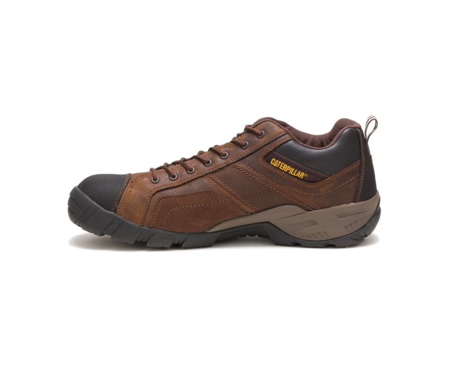 Dark Brown Caterpillar CAT Argon Composite Toe Men's Work Shoes | CAT-516RK